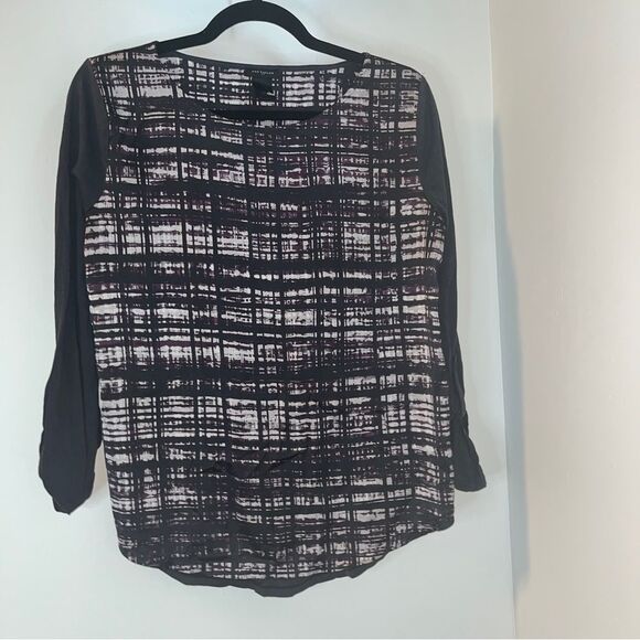 Ann Taylor Purple and Black Blouse - Picture 1 of 4